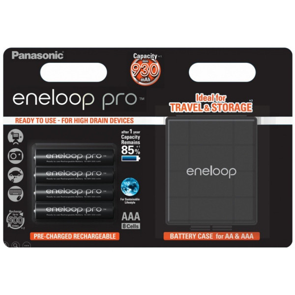 Аккумулятор Panasonic Eneloop Pro AAA 930 mAh 4BP+Case